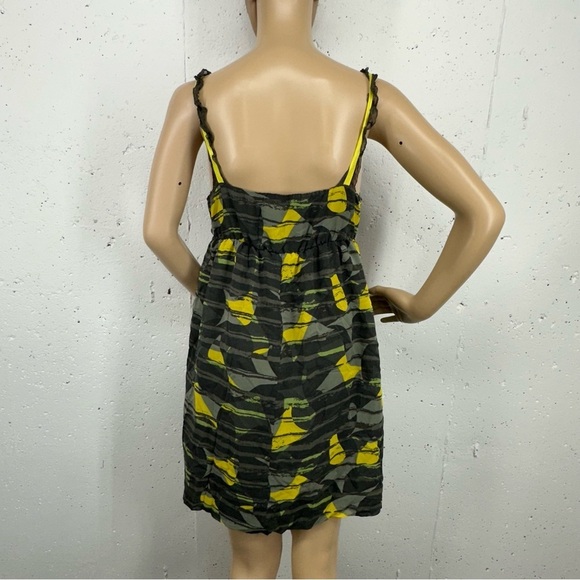 Anthropologie Size Small Hero & Leander Green Silk Dress - Picture 5 of 13